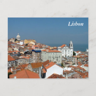 Panoramisk syn på Lissabon Vykort