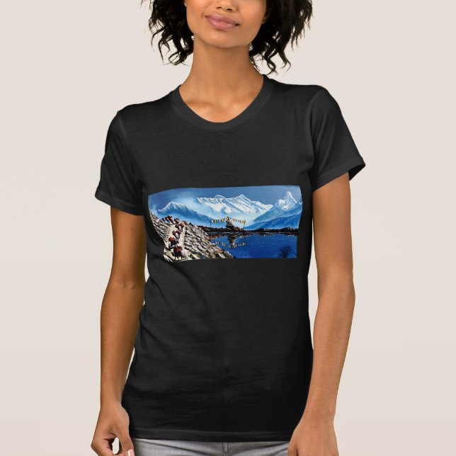 Panoramisk syn på Nepal-berget Annapurna T-shirt (Framsida)