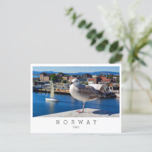 Panoramisk syn på Oslo, Norge Vykort