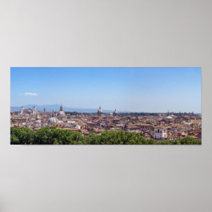 Panoramisk syn på Rom från Castel Sant'Angelo Poster