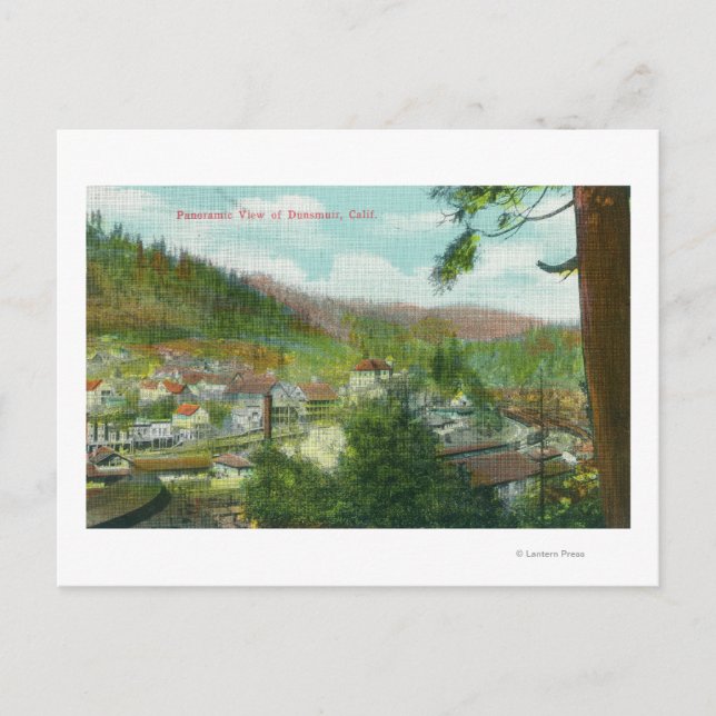 Panoramisk View of the CityDunsmuir, CA Vykort (Framsida)