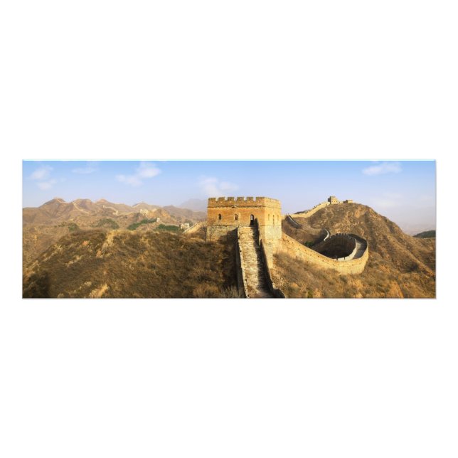 Panoramisk vy av kinesiska muren, Kina 2 Fototryck (Framsidan)
