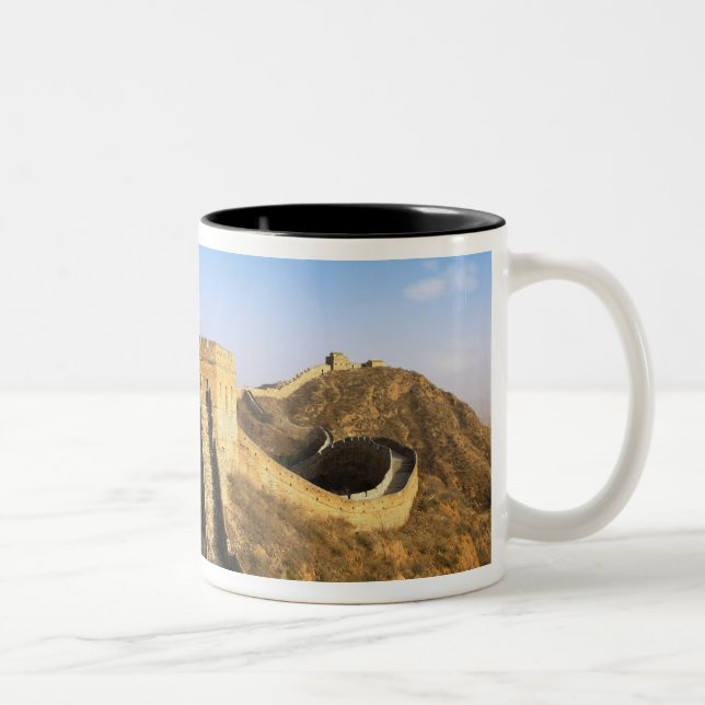 Panoramisk vy av kinesiska muren, Kina 2 Två-Tonad Mugg (Höger)