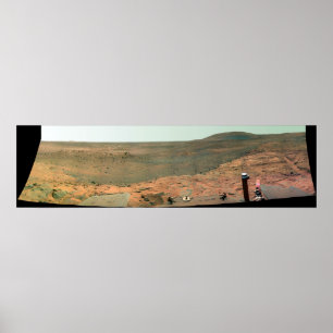 Panoramisk vy av Mars Poster