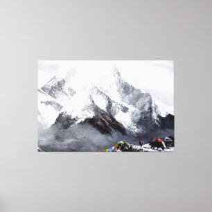 Panoramisk vy av vartenda berget canvastryck