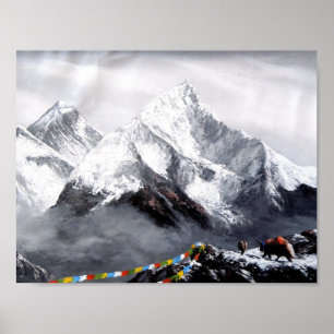 Panoramisk vy av vartenda berget poster