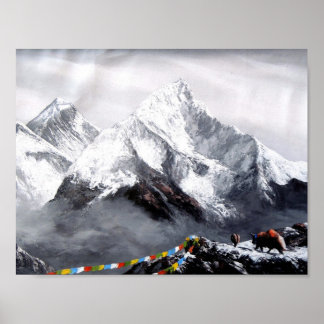 Panoramisk vy av vartenda berget poster