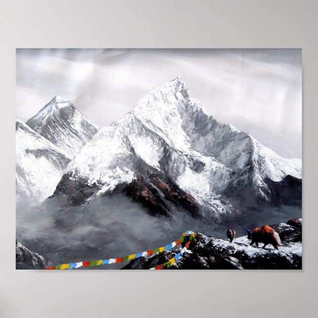 Panoramisk vy av vartenda berget poster (Framsidan)