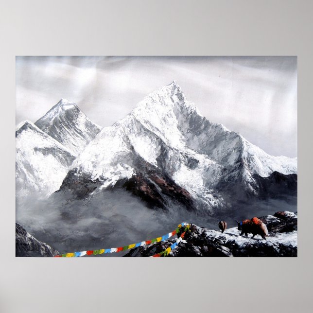 Panoramisk vy av vartenda berget poster (Framsidan)