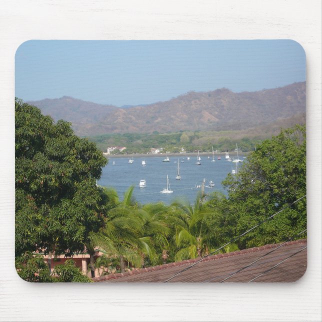 Panoramisk vy över Flamingo Beach, Costa Rica Musmatta (Framsidan)