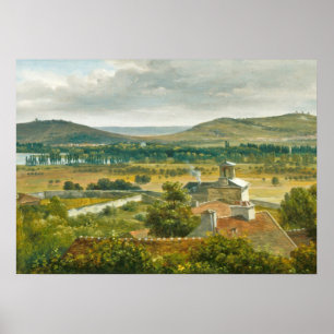 Panoramisk vy över Ile-de-Frankrike Poster