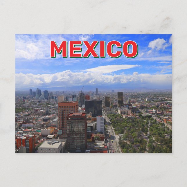 Panoramisk vy över Mexico City Vykort (Framsida)