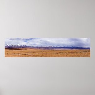 Panoramiska landskapet tibetan poster