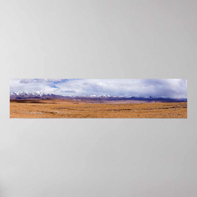 Panoramiska landskapet tibetan poster (Framsidan)