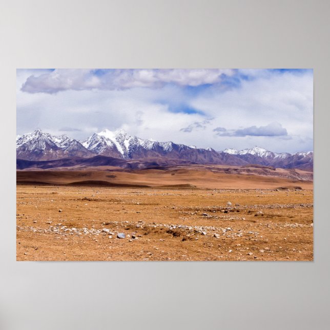 Panoramiska landskapet tibetan poster (Framsidan)