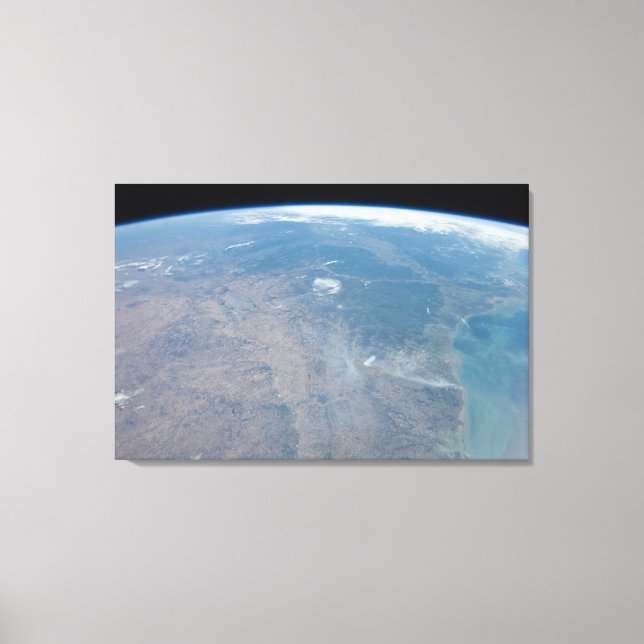 Panoramiska Texas och Mexikanska Bukt Canvastryck (Framsida)