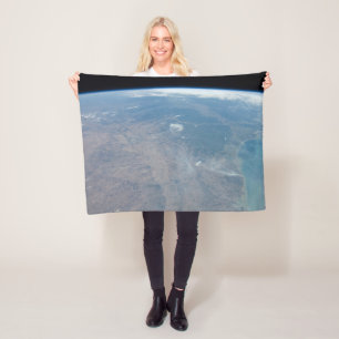 Panoramiska Texas och Mexikanska Bukt Fleecefilt