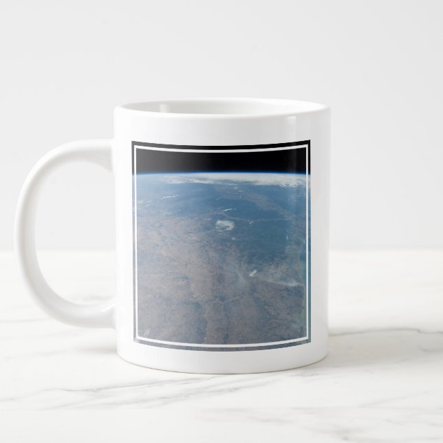 Panoramiska Texas och Mexikanska Bukt Jumbo Mugg (Vänster)