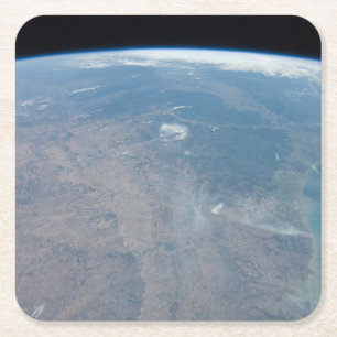 Panoramiska Texas och Mexikanska Bukt Underlägg Papper Kvadrat