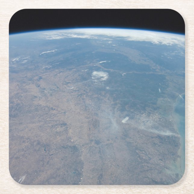 Panoramiska Texas och Mexikanska Bukt Underlägg Papper Kvadrat (Framsidan)