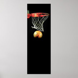 Panoramiskt Lodrät Basketball Door Poster