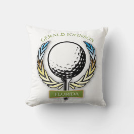 Panorera Golfer-mall för golfdesign i Monogram Kudde