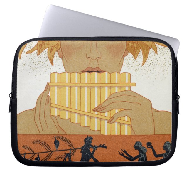 Panorera pipblåsaren, illustration från "Les Laptop Sleeve (Framsidan)