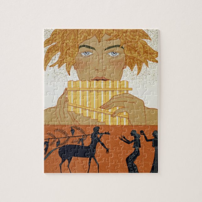 Panorera pipblåsaren, illustration från "Les Pussel (Vertikal)