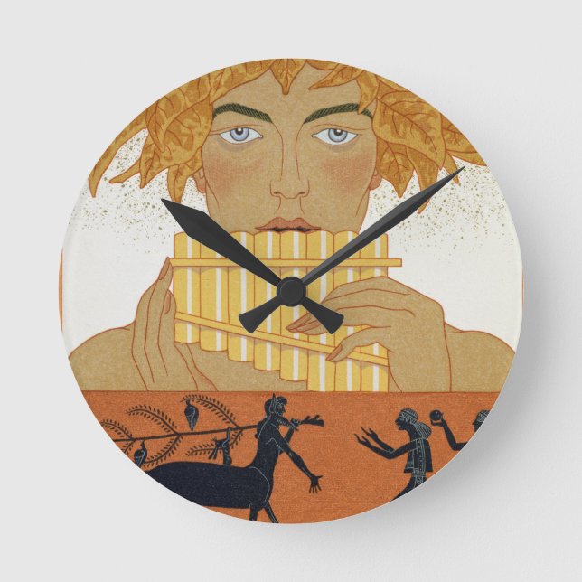 Panorera pipblåsaren, illustration från "Les Rund Klocka (Framsida)