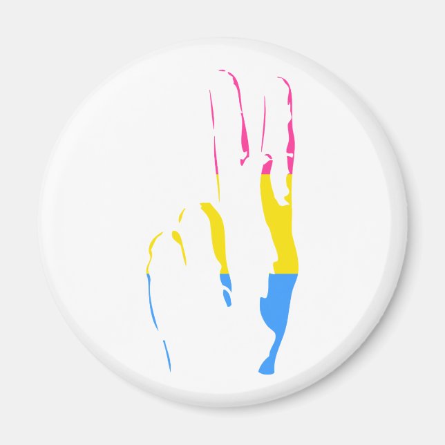 Panorera pride, fredstecken magnet (Framsidan)