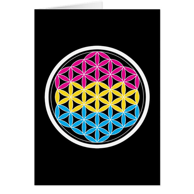 panorerad geometri hälsningskort (Framsidan)