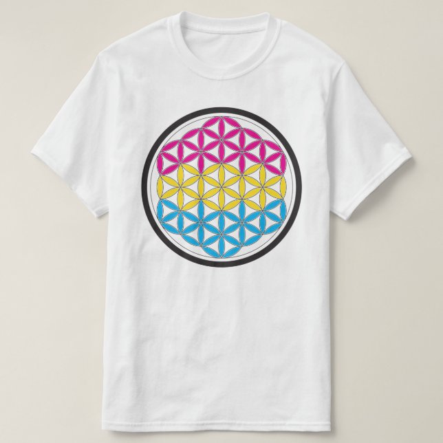 panorerad helig-geometri tee shirt (Design framsida)