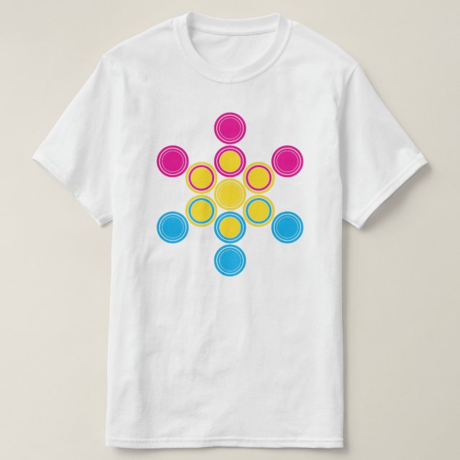 panorerade cirklar tee shirt (Design framsida)