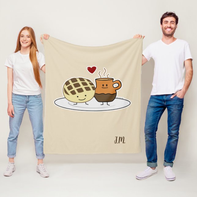 Panorerar sött bröd hoad choklad fleecefilt (På plats)