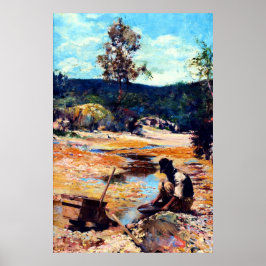 Panorering för Guld 1893 Walter Withers Australian Poster