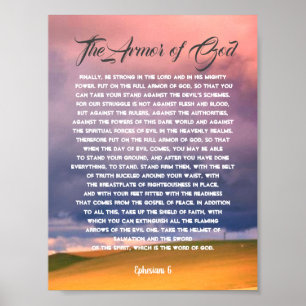 Pansar av guden, Ephesians 6, härlig affisch