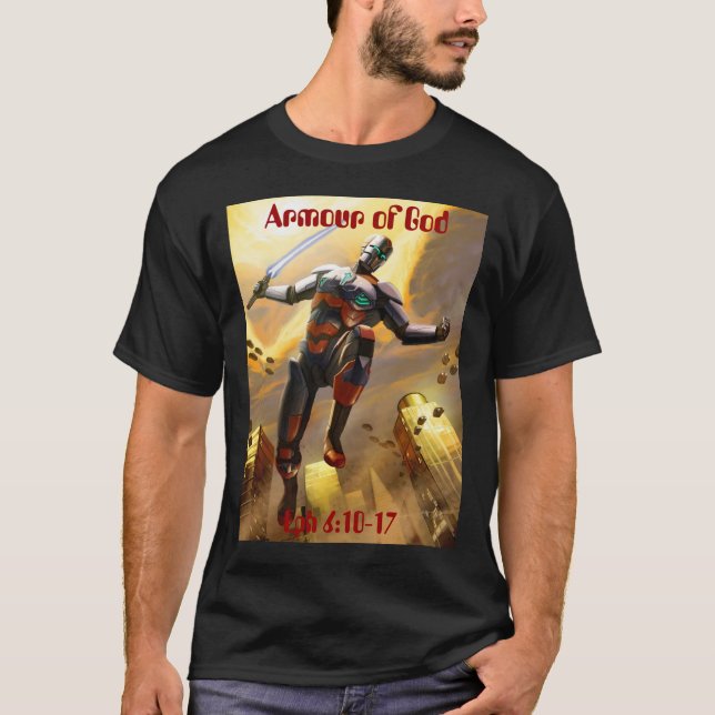 Pansar av Guden framtiden T-shirt (Framsida)