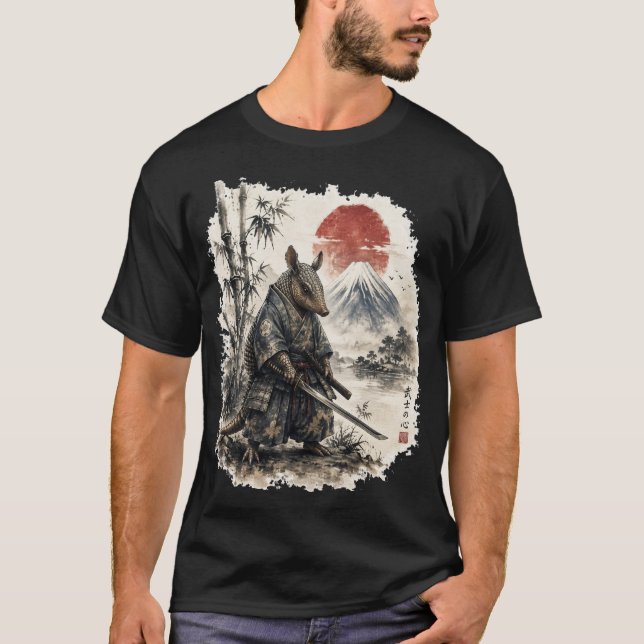 Pansar Samuraj Amadillo T Shirt (Framsida)