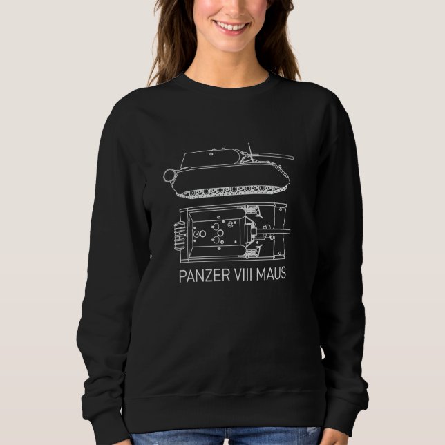 Pansar VIII Mus Ritningar Diagram T Shirt (Framsida)