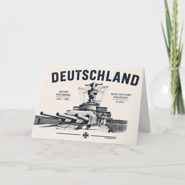 Pansarskepp Deutschland gratulationskort Kort (Framsida)