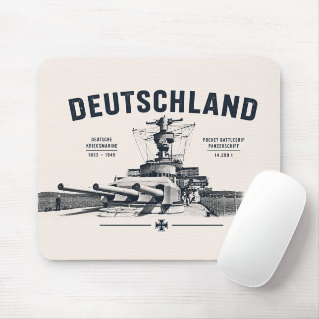 Pansarskepp Deutschland-musmatta Musmatta (Med mus)