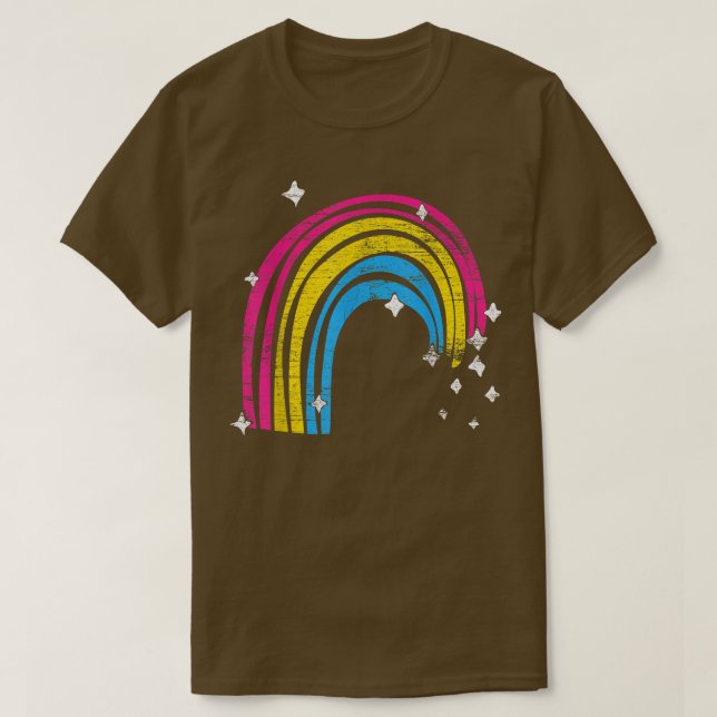 Panseu-Pridet Månad Panseual Flagga Rainbow LGBTQ  T Shirt (Design framsida)