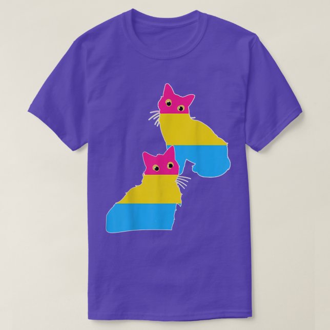 Panseual Cat Owner Queer Pan Pride Month HGBTQ Pan T Shirt (Design framsida)