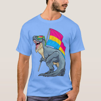 Panseual Dinosaur Pan Pride Flag LGBT Re Pride fri T Shirt