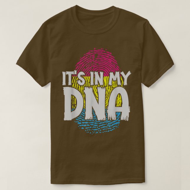 Panseual Fingerprint Pan Pride Month DNA LGBTQ Pan T Shirt (Design framsida)