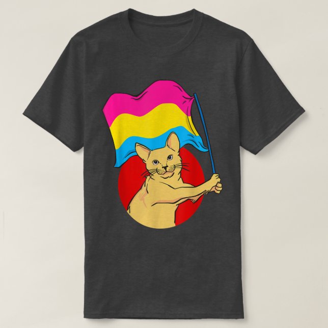 Panseual Flagga Cat siual Identity Nonbinary Kärle T Shirt (Design framsida)