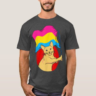Panseual Flagga Cat siual Identity Nonbinary Kärle T Shirt