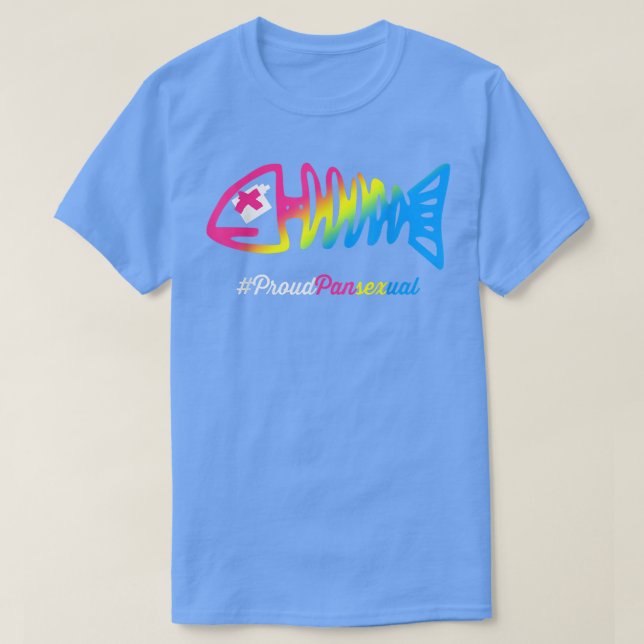 Panseual Pride Fish Skeleton Funny LGBTQ Panseuali T Shirt (Design framsida)