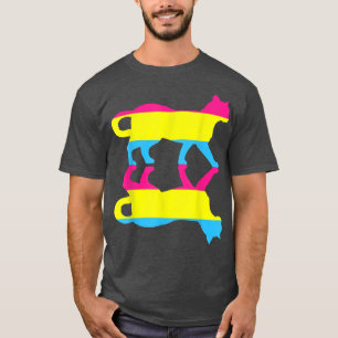 Panseuality Flagga Animal Cat Human Högers LGBT Pa T Shirt