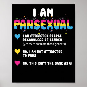 Pansexual Definition Gay pride LGBT Poster